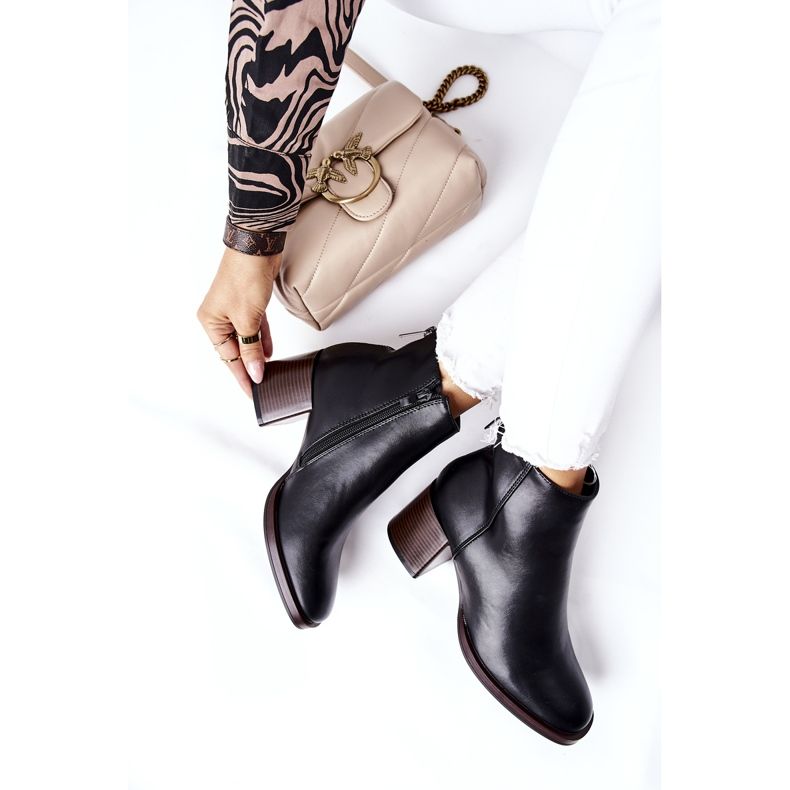 Sergio Leone Botki Na Słupku BT545 Czarne 1