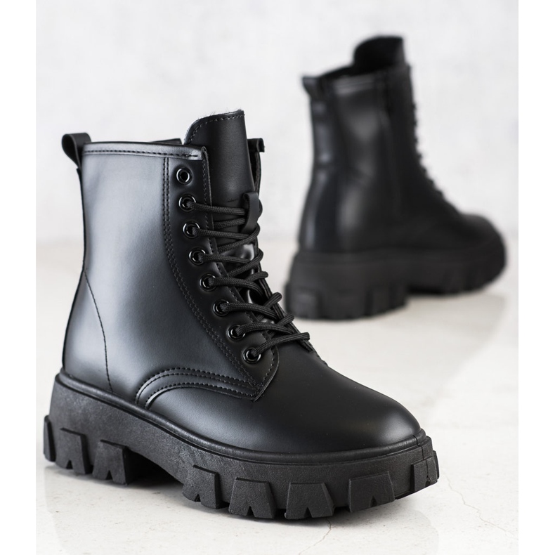 Diamantique Klasyczne Botki Trapery czarne 1