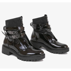 Czarne lśniące workery Mochin 1