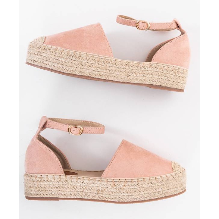 Różowe espadryle na platformie Summer 1