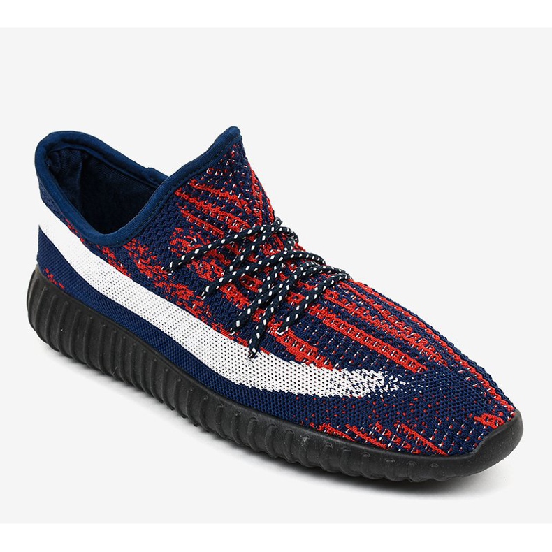 Granatowe obuwie sportowe A3737-4 czerwone 1