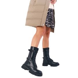 Damskie glany wysokie Sergio Leone TR745 czarne 8