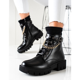 Seastar Workery Z Łańcuszkami Fashion czarne 1