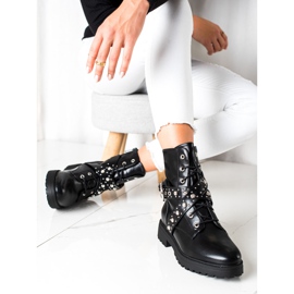 Bestelle Czarne Workery Z Cyrkoniami 1