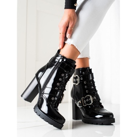 Erynn Czarne Botki Na Wysokim Słupku 1