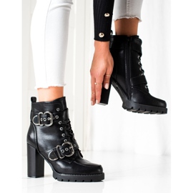Erynn Czarne Botki Na Wysokim Słupku 2