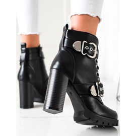 Erynn Czarne Botki Na Wysokim Słupku 1