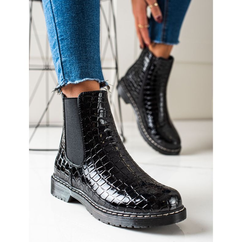 Filippo Modne Czarne Botki 2