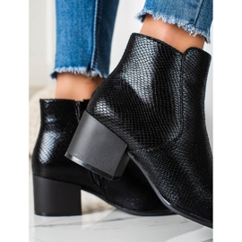 Połyskujące Botki Snake Print Sergio Leone czarne 1