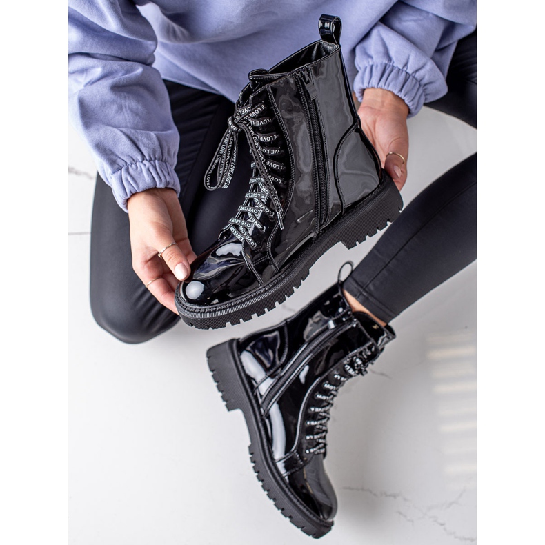 Goodin Lakierowane Botki Love czarne 2