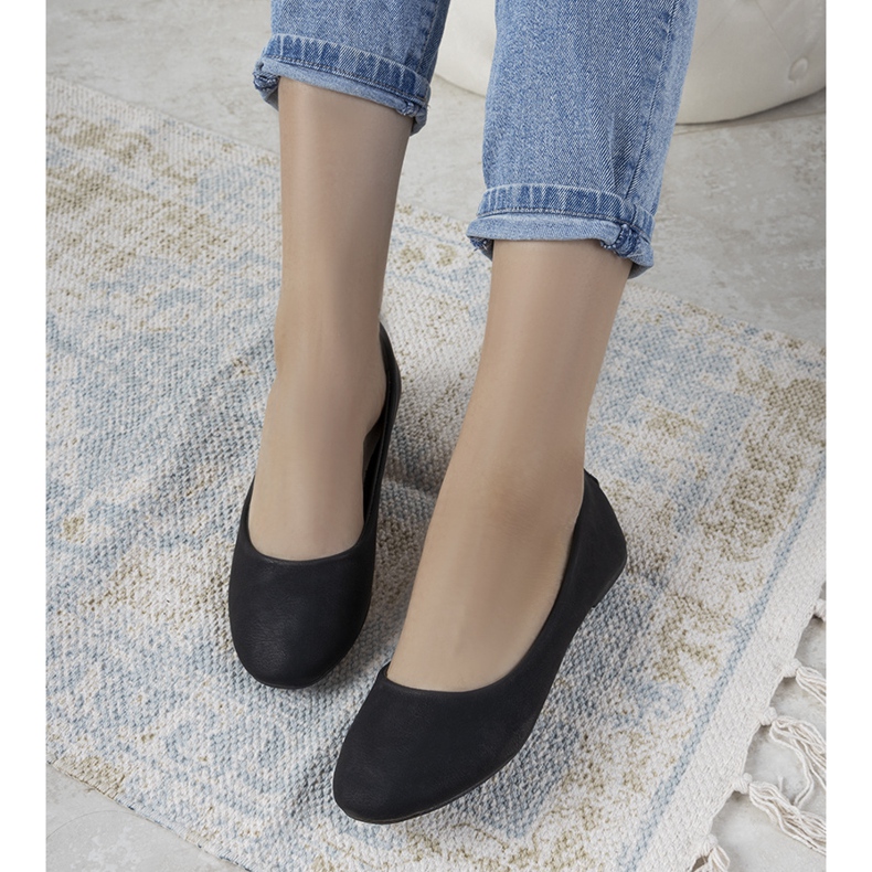 BM Czarne klasyczne baleriny damskie Charpie 1