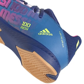 Buty piłkarskie adidas X Speedflow Messi.3 In Jr FY6901 niebieskie wielokolorowe 4