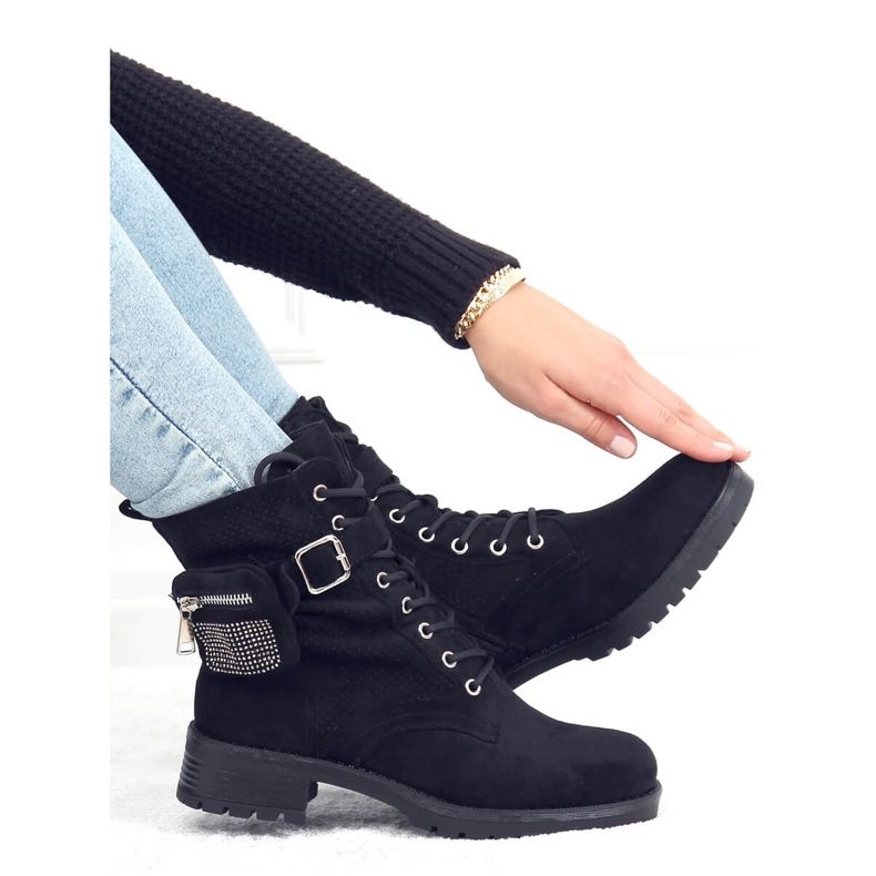 Workery z sakiewką czarne HQ252 Black 1