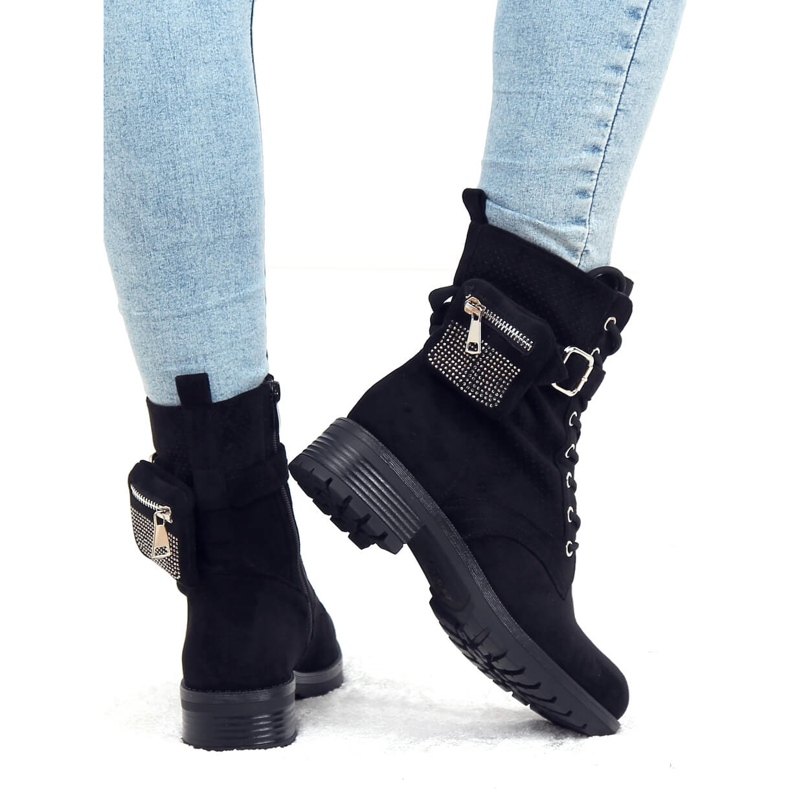 Workery z sakiewką czarne HQ252 Black 2