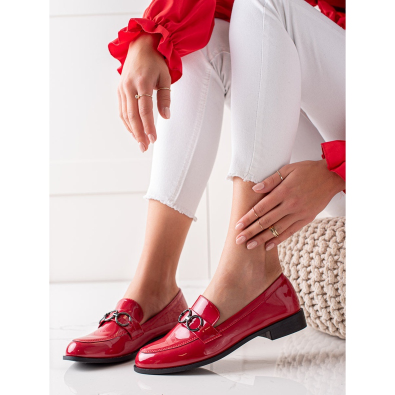 Goodin Lakierowane Mokasyny czerwone 1