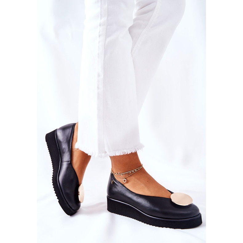 Półbuty Baleriny Na Platformie Maciejka Czarne 5315B-01 1