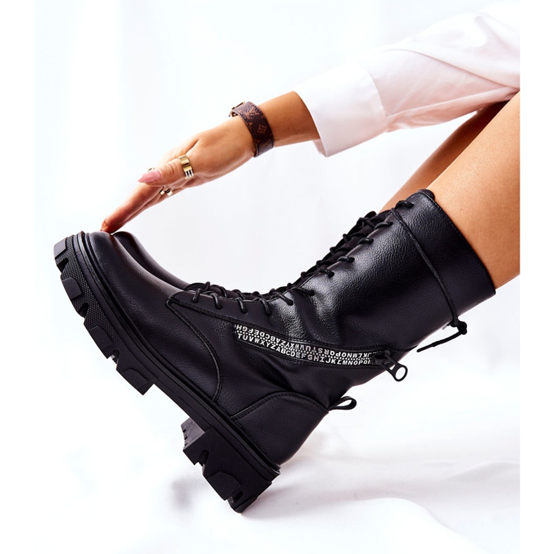 Botki Trapery Glany Sergio Leone TR747 Czarne 1