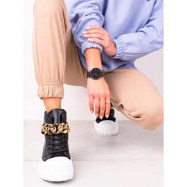 Seastar Wysokie Trampki Z Łańcuchem czarne 1