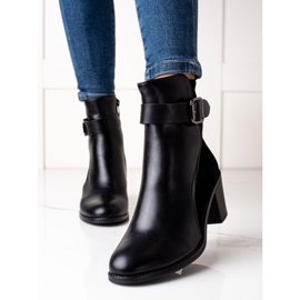 Melisa Modne Botki Ze Sprzączką czarne 1