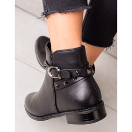 Goodin Czarne Botki Z Dżetami 2