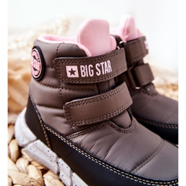 Dziecięce Śniegowce Memory Foam Big Star II374071 Szare czarne 1