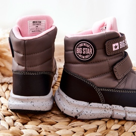 Dziecięce Śniegowce Memory Foam Big Star II374071 Szare czarne 2