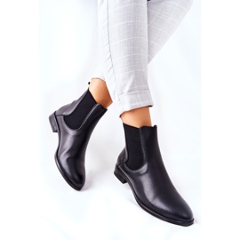 Skórzane Botki Sergio Leone BT523 Czarne 2