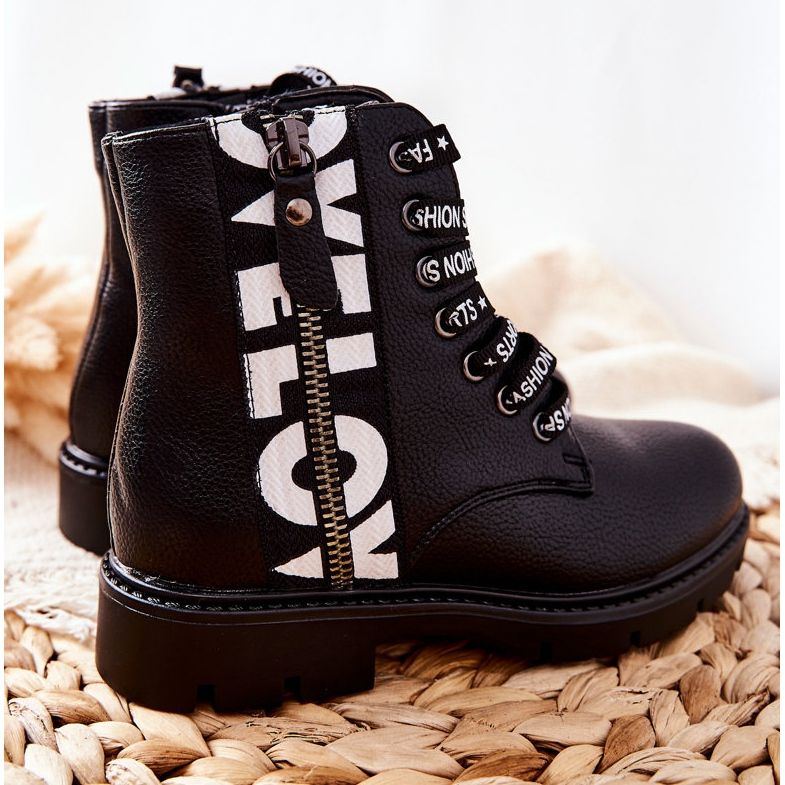 Vinceza Dziecięce Botki Workery Czarne Pomeroy 2