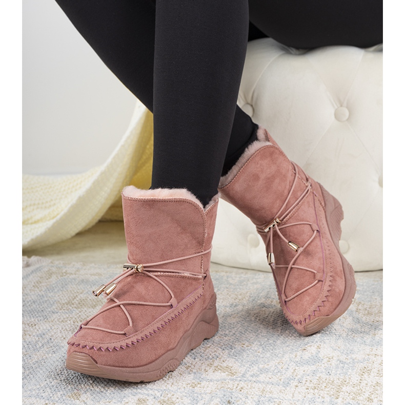 Różowe śniegowce z ściągaczem Carrera 1