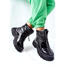 Vinceza Damskie Trapery Botki Czarne Echowen 2