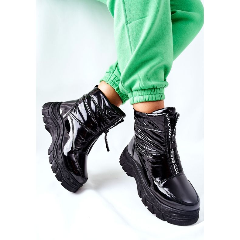 Vinceza Damskie Trapery Botki Czarne Echowen 2