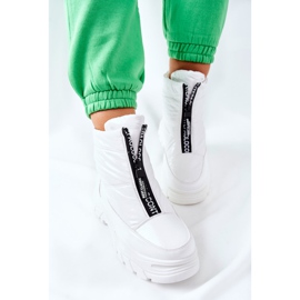 Vinceza Damskie Trapery Botki Białe Echowen 1