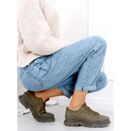 Trampki na wysokiej podeszwie Lily Green zielone 1