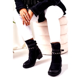 PS1 Ocieplane Botki Na Obcasie Czarne Effie 2