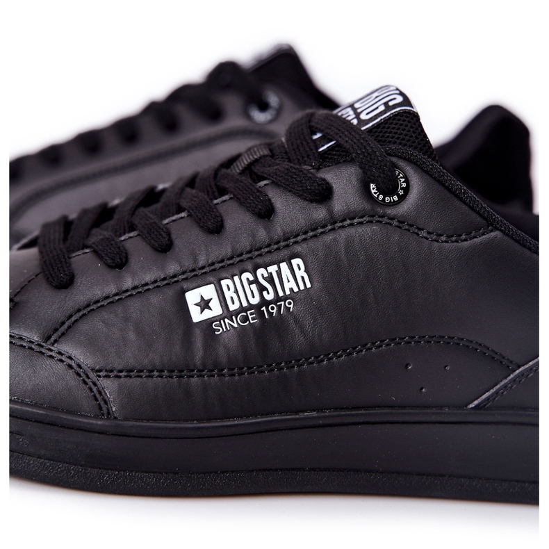 Skórzane Tenisówki Memory Foam Big Star II174169 Czarne 1