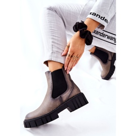 Botki Workery Trapery Ocieplane Sergio Leone TR761 Szare 2