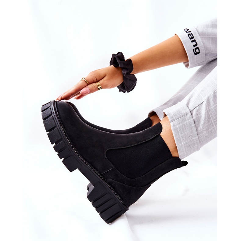 Botki Workery Trapery Ocieplane Sergio Leone TR761 Czarne 2