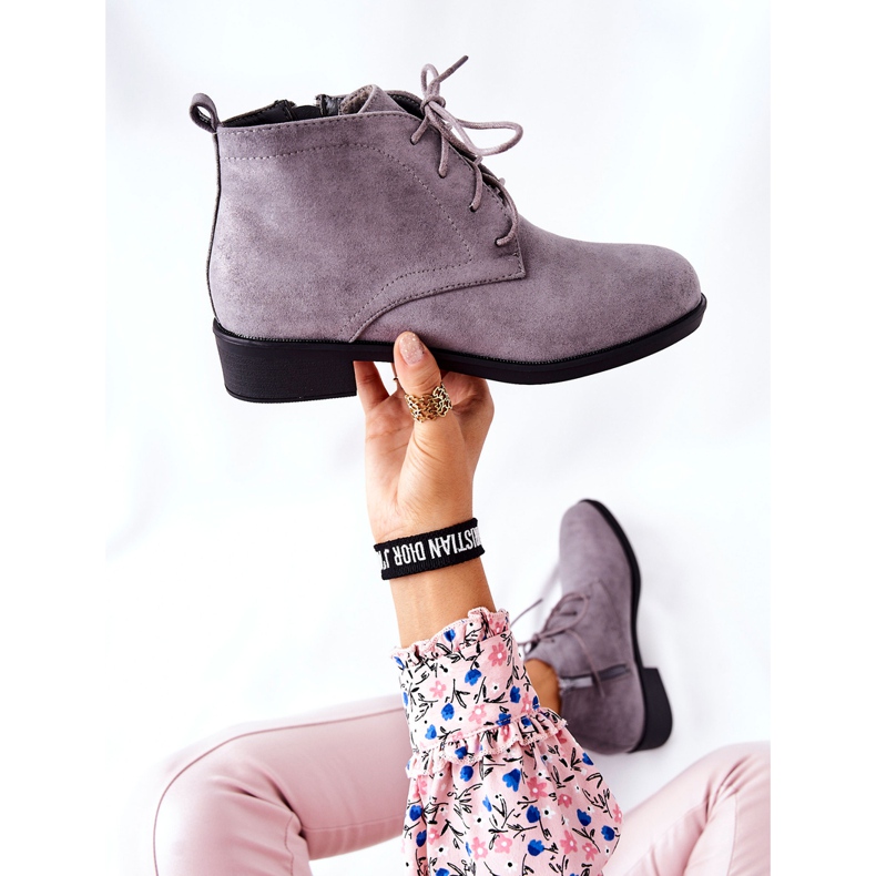 PH1 Ocieplane Botki Na Suwak Szare Malitea 1