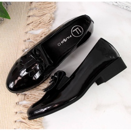 Półbuty lakierowane Filippo W PAW290 czarne beżowy białe 1