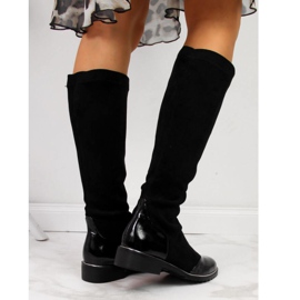 Kozaki zamszowe ocieplane Filippo W PAW289 czarne 2