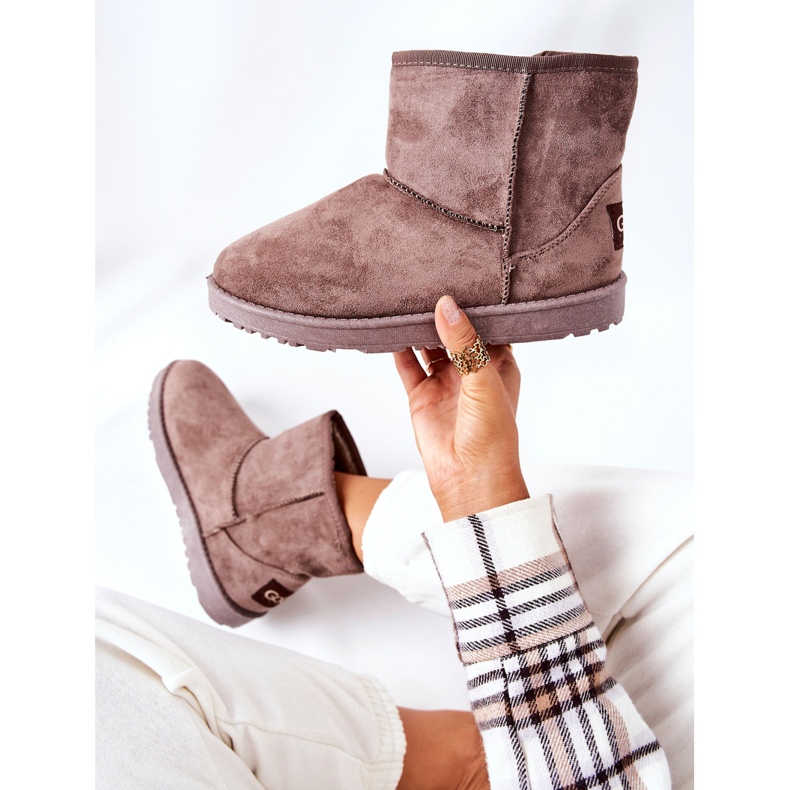 Śniegowce Ocieplane Futerkiem Brązowe Vicandi 1