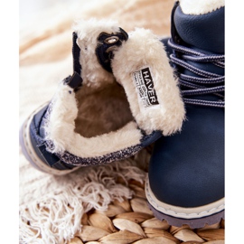 PH1 Dziecięce Ocieplane Traperki Z Futerkiem Granatowe Estee 1