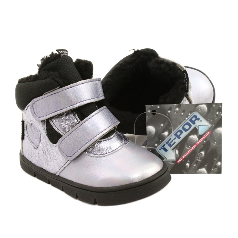 Dziewczęce kozaczki z membraną TE-POR Mazurek 1360 fioletowy fioletowe 1