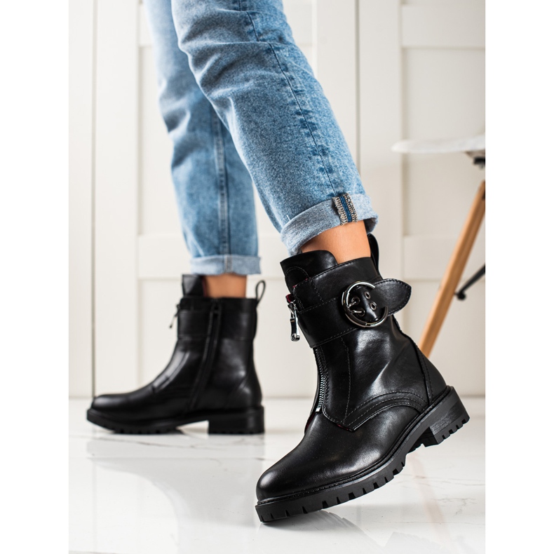 Erynn Czarne Workery Ze Sprzączką 2