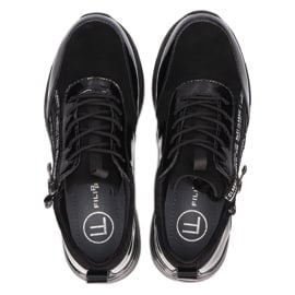 Skórzane sneakersy Filippo DP3149/21 BK czarne 3