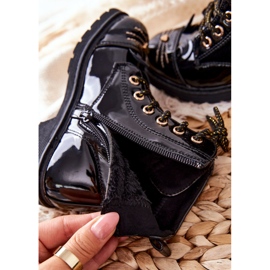 PE1 Ocieplane Botki Workery Na Suwak Czarne Mousie 1