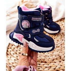 PJ2 Dziecięce Ocieplane Śniegowce Botki Granatowe Nemi 2