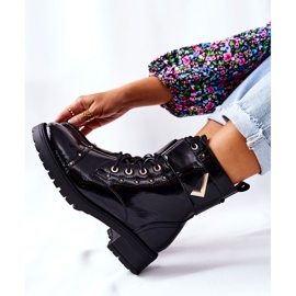 PG1 Ocieplane Lakierowane Botki Czarne Colira 2