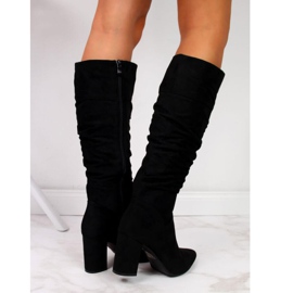 Kozaki ocieplane marszczone Vinceza W JAN42A czarne 1