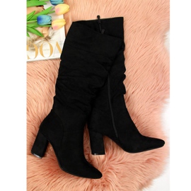 Kozaki ocieplane marszczone Vinceza W JAN42A czarne 2